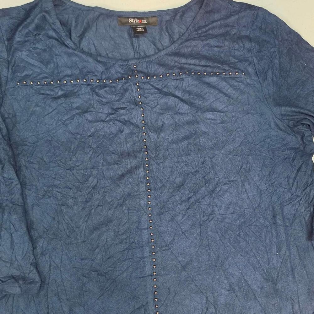 Style co blue faux